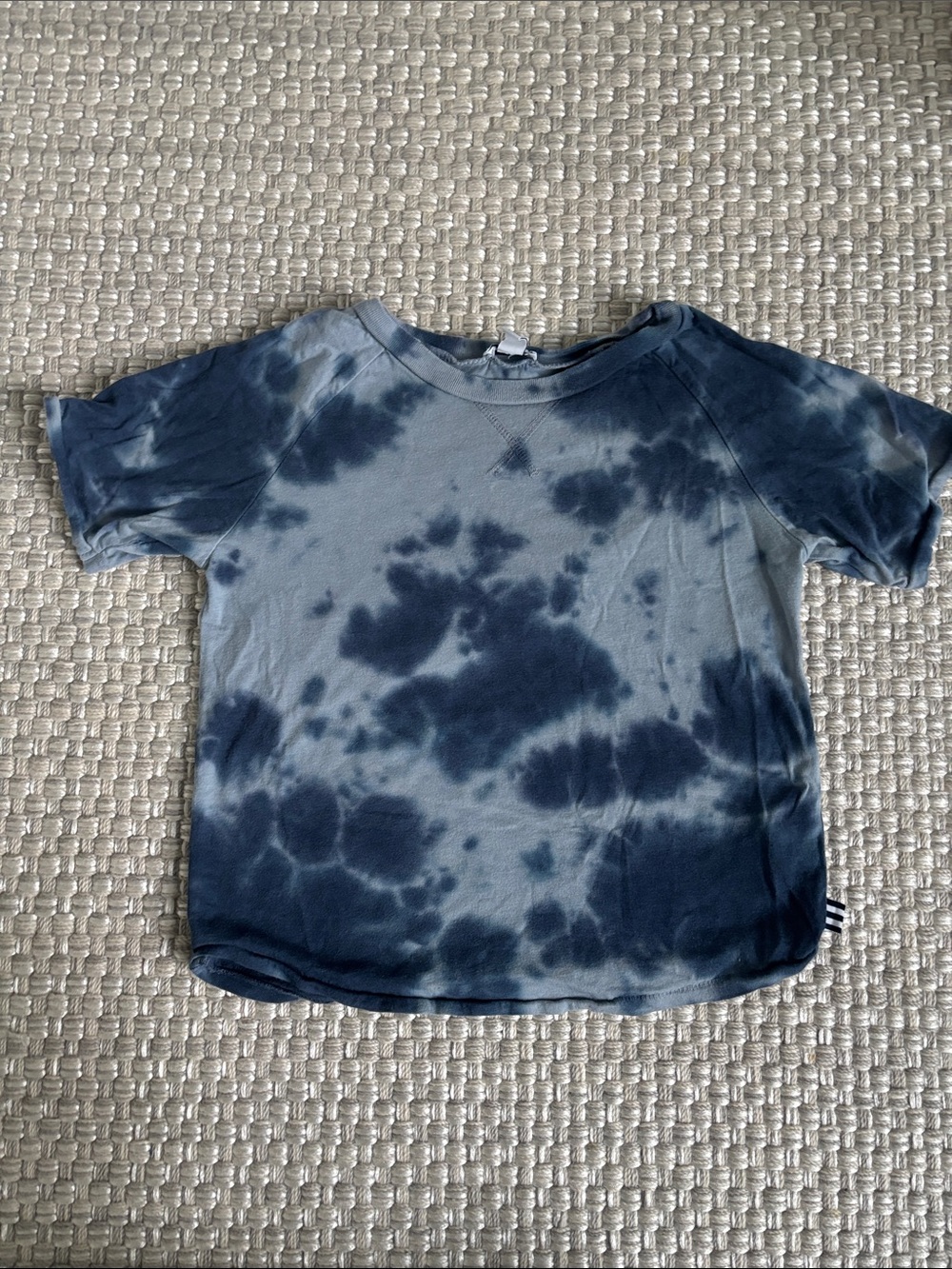 Splendid Navy and Gray Tie-Dye Short Sleeve Tee